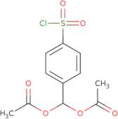 Acetic acid acetoxy-(4-chlorosulfonylphenyl)methyl ester