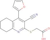 2-{[3-Cyano-4-(furan-2-yl)-5,6,7,8-tetrahydroquinolin-2-yl]sulfanyl}acetic acid