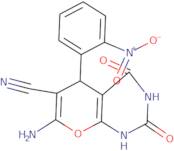 7-Amino-2,4-dihydroxy-5-(2-nitrophenyl)-5H-pyrano[2,3-d]pyrimidine-6-carbonitrile