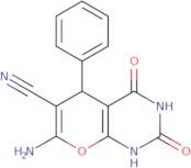 7-amino-2,4-dioxo-5-phenyl-1,3,5,8-tetrahydro-8-oxaquinazoline-6-carbonitrile