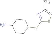 4-[(4-Methyl-1,3-thiazol-2-yl)sulfanyl]cyclohexan-1-amine