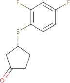 3-[(2,4-Difluorophenyl)sulfanyl]cyclopentan-1-one