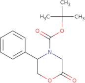 (5R)-N-(tert-Butoxycarbonyl)-3,4,5,6-tetrahydro-5-phenyl-4(H)-1,4-oxazin-2-one