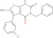 3-Benzyl-5-(3-chlorophenyl)-6-methyl-2-sulfanyl-3H,4H-thieno[2,3-d]pyrimidin-4-one