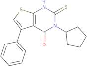 3-Cyclopentyl-5-phenyl-2-sulfanyl-3H,4H-thieno[2,3-d]pyrimidin-4-one