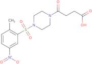 4-[4-(2-Methyl-5-nitrobenzenesulfonyl)piperazin-1-yl]-4-oxobutanoic acid