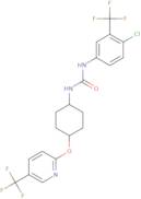 rac-1-(4-Chloro-3-(trifluoromethyl)phenyl)-3-((1R,4R)-4-((5-(trifluoromethyl)pyridin-2-yl)oxy)cycl…