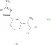 2-[2-(3-Methyl-1H-1,2,4-triazol-5-yl)morpholin-4-yl]propanoic acid dihydrochloride