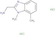 (1,7-Dimethyl-1H-1,3-benzodiazol-2-yl)methanamine dihydrochloride