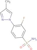 3-Fluoro-4-(4-methyl-1H-pyrazol-1-yl)benzene-1-sulfonamide
