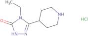 4-Ethyl-3-(piperidin-4-yl)-4,5-dihydro-1H-1,2,4-triazol-5-one hydrochloride