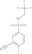 3-Cyano-4-fluoro-N-(2,2,2-trifluoroethyl)benzene-1-sulfonamide