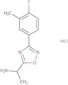 1-[3-(4-Fluoro-3-methylphenyl)-1,2,4-oxadiazol-5-yl]ethan-1-amine hydrochloride