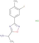 1-[3-(3-Fluoro-4-methylphenyl)-1,2,4-oxadiazol-5-yl]ethan-1-amine hydrochloride