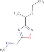 ({3-[1-(Ethylsulfanyl)ethyl]-1,2,4-oxadiazol-5-yl}methyl)(methyl)amine