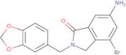 6-Amino-2-(1,3-benzodioxol-5-ylmethyl)-4-bromo-2,3-dihydro-1H-isoindol-1-one