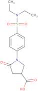 1-[4-(Diethylsulfamoyl)phenyl]-5-oxopyrrolidine-3-carboxylic acid