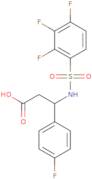 3-(4-Fluorophenyl)-3-(2,3,4-trifluorobenzenesulfonamido)propanoic acid