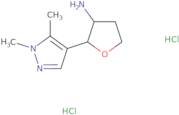 rac-(2R,3S)-2-(1,5-Dimethyl-1H-pyrazol-4-yl)oxolan-3-amine dihydrochloride