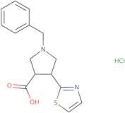 rac-(3R,4R)-1-Benzyl-4-(1,3-thiazol-2-yl)pyrrolidine-3-carboxylic acid hydrochloride