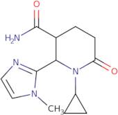 rac-(2R,3R)-1-Cyclopropyl-2-(1-methyl-1H-imidazol-2-yl)-6-oxopiperidine-3-carboxamide