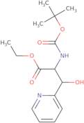 Ethyl 2-{[(tert-butoxy)carbonyl]amino}-3-hydroxy-3-(pyridin-2-yl)propanoate