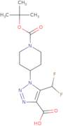 1-{1-[(tert-Butoxy)carbonyl]piperidin-4-yl}-5-(difluoromethyl)-1H-1,2,3-triazole-4-carboxylic acid