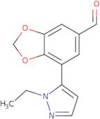 7-(1-Ethyl-1H-pyrazol-5-yl)-1,3-dioxaindane-5-carbaldehyde