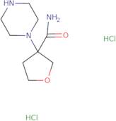 3-(Piperazin-1-yl)oxolane-3-carboxamide dihydrochloride