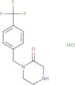 1-{[4-(Trifluoromethyl)phenyl]methyl}piperazin-2-one hydrochloride