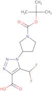 1-{1-[(tert-Butoxy)carbonyl]pyrrolidin-3-yl}-5-(difluoromethyl)-1H-1,2,3-triazole-4-carboxylic acid
