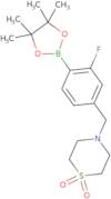 (4-((1,1-dioxidothiomorpholino)methyl)-2-fluorophenyl)boronic acid pinacol ester