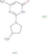 2-(3-Aminopyrrolidin-1-yl)-6-methyl-3,4-dihydropyrimidin-4-one dihydrochloride