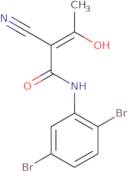 (2Z)-2-Cyano-N-(2,5-dibromophenyl)-3-hydroxy-2-butenamide