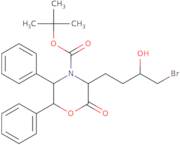 (3S,5S,6R)-3-[(3R)-4-Bromo-3-hydroxybutyl]-2-oxo-5,6-diphenyl-4-morpholinecarboxylic acid tert-but…