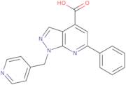 6-Phenyl-1-[(pyridin-4-yl)methyl]-1H-pyrazolo[3,4-b]pyridine-4-carboxylic acid