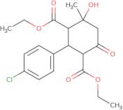 2-(4-Chlorophenyl)-4-hydroxy-4-methyl-6-oxo-1,3-cyclohexanedicarboxylic acid diethyl ester