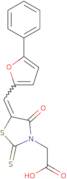 2-[(5E)-4-Oxo-5-[(5-phenylfuran-2-yl)methylidene]-2-sulfanylidene-1,3-thiazolidin-3-yl]acetic acid