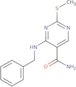 4-(Benzylamino)-2-(methylthio)pyrimidine-5-carboxamide