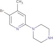 5-Bromo-2-piperazino-4-picoline