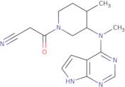 3-(4-Methyl-3-(methyl(7H-pyrrolo[2,3-d]pyrimidin-4-yl)amino)piperidin-1-yl)-3-oxopropanenitrile
