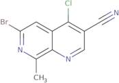 6-Bromo-4-chloro-8-methyl-1,7-naphthyridine-3-carbonitrile