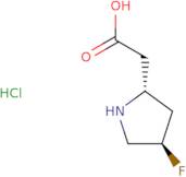 2-[(2R,4R)-4-Fluoropyrrolidin-2-yl]acetic acid hydrochloride