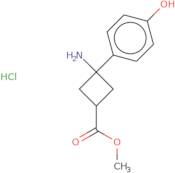 Methyl 3-amino-3-(4-hydroxyphenyl)cyclobutane-1-carboxylate hydrochloride