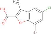 7-Bromo-5-chloro-3-methyl-1-benzofuran-2-carboxylic acid