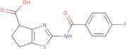 2-(4-Fluorobenzamido)-5,6-dihydro-4H-cyclopenta[d]thiazole-4-carboxylic acid