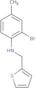 2-Bromo-4-methyl-N-(thiophen-2-ylmethyl)aniline