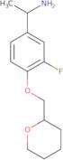 1-[3-Fluoro-4-(oxan-2-ylmethoxy)phenyl]ethan-1-amine