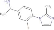 1-[3-Fluoro-4-(2-methyl-1H-imidazol-1-yl)phenyl]ethan-1-amine