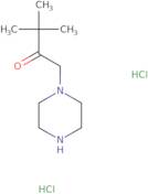 3,3-Dimethyl-1-(piperazin-1-yl)butan-2-one dihydrochloride